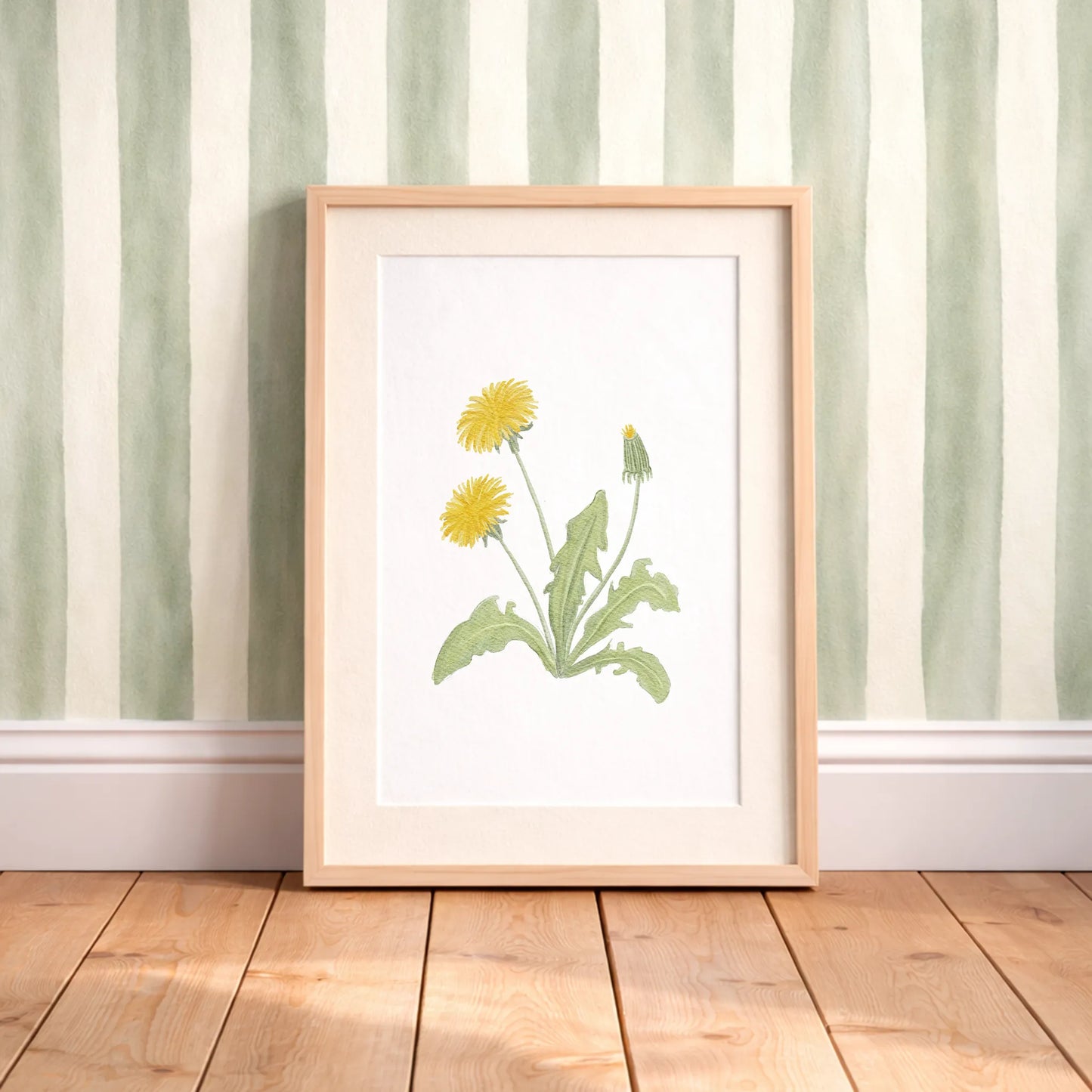 Kinderposter Löwenzahn | Frühling | DIN A4 Poster Deko Spielzimmer Kinderzimmer Aquarell Naturposter  P1424K0318D4