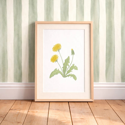 Kinderposter Löwenzahn | Frühling | DIN A4 Poster Deko Spielzimmer Kinderzimmer Aquarell Naturposter  P1424K0318D4