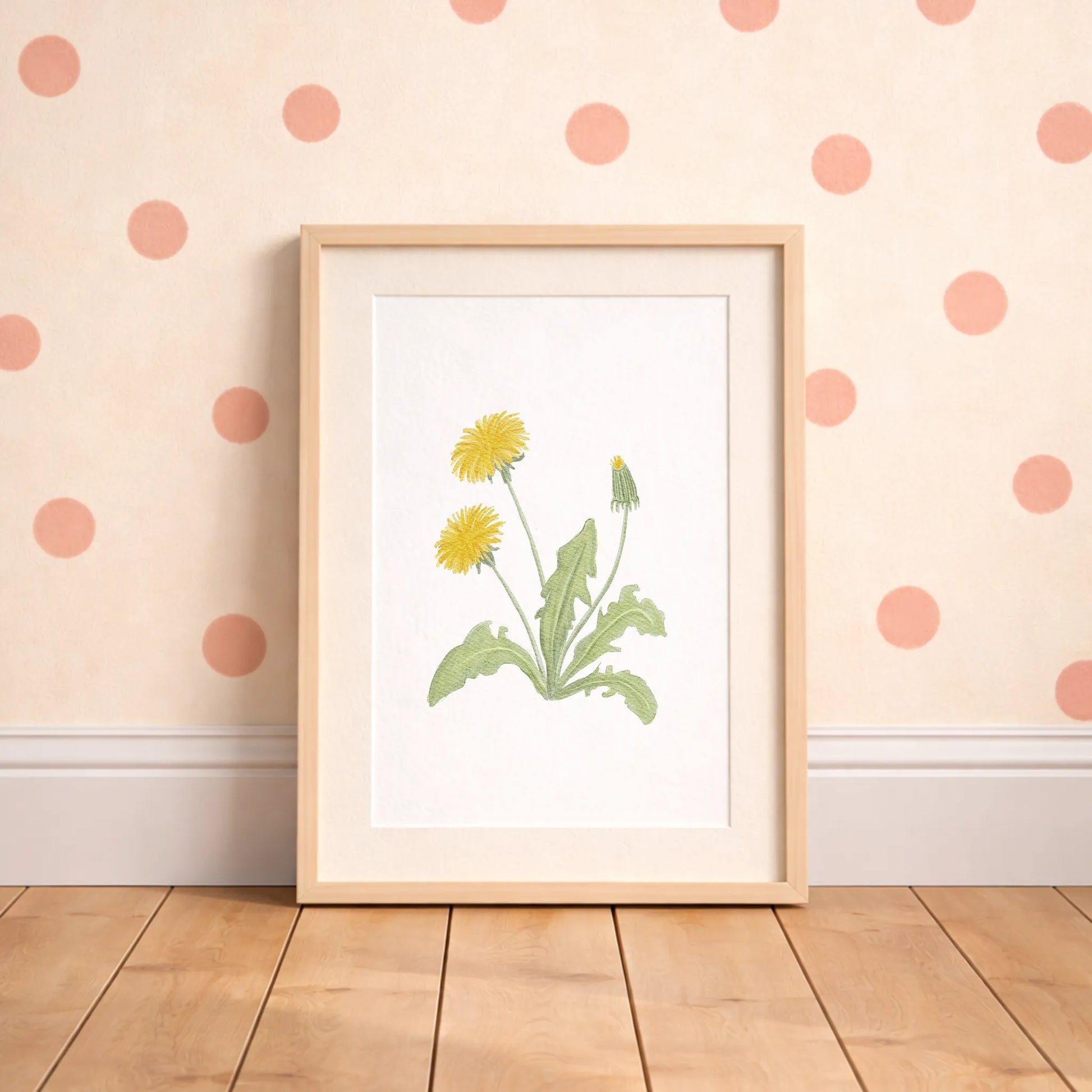 Kinderposter Löwenzahn | Frühling | DIN A4 Poster Deko Spielzimmer Kinderzimmer Aquarell Naturposter  P1424K0318D4