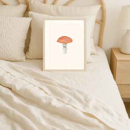 Kinderposter Fliegenpilz | Herbst | DIN A4 Wandgestaltung Kinderzimmer Spielzimmer Naturposter Poster Deko Aquarell P1424K0320D4