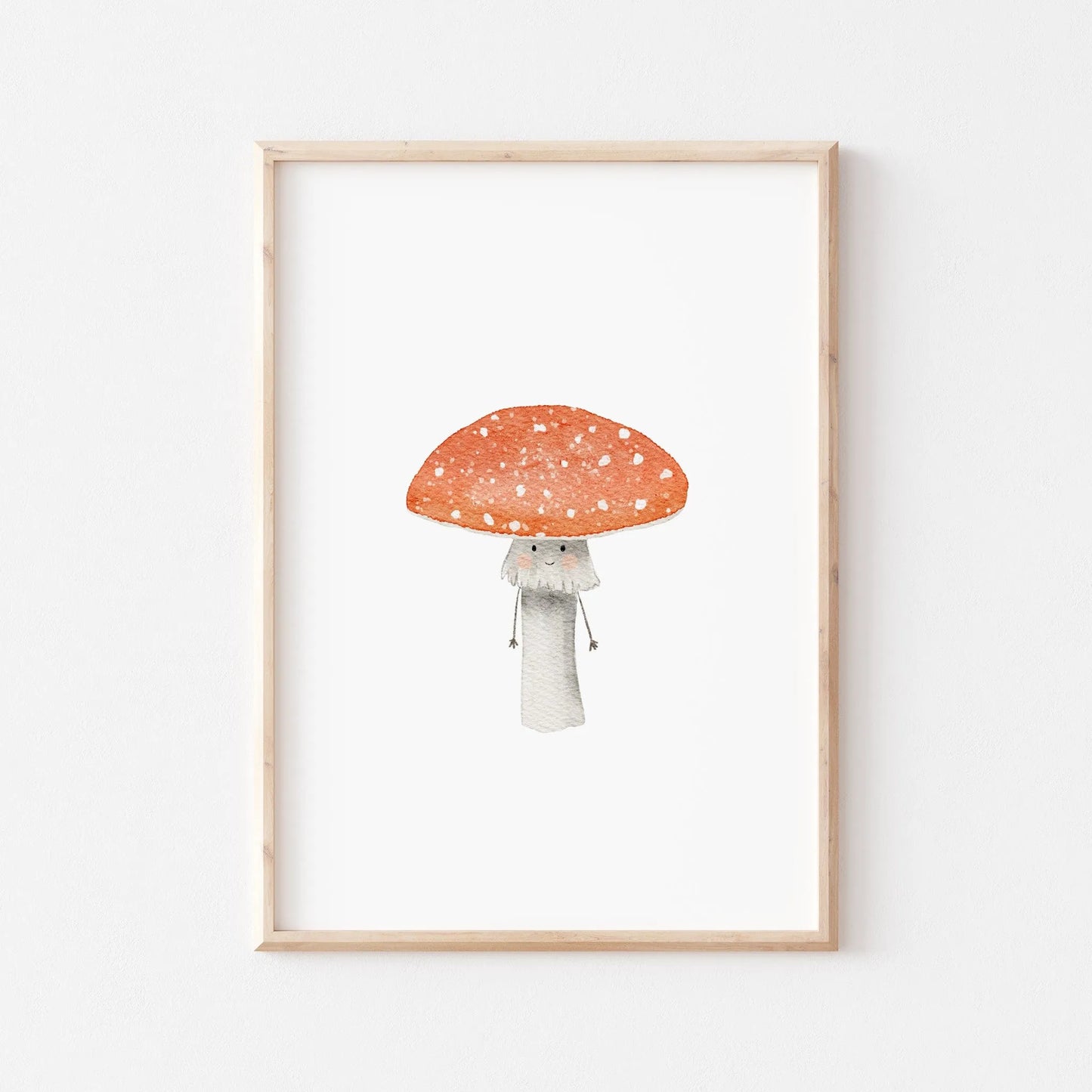 Kinderposter Fliegenpilz | Herbst | DIN A4 Wandgestaltung Kinderzimmer Spielzimmer Naturposter Poster Deko Aquarell P1424K0320D4