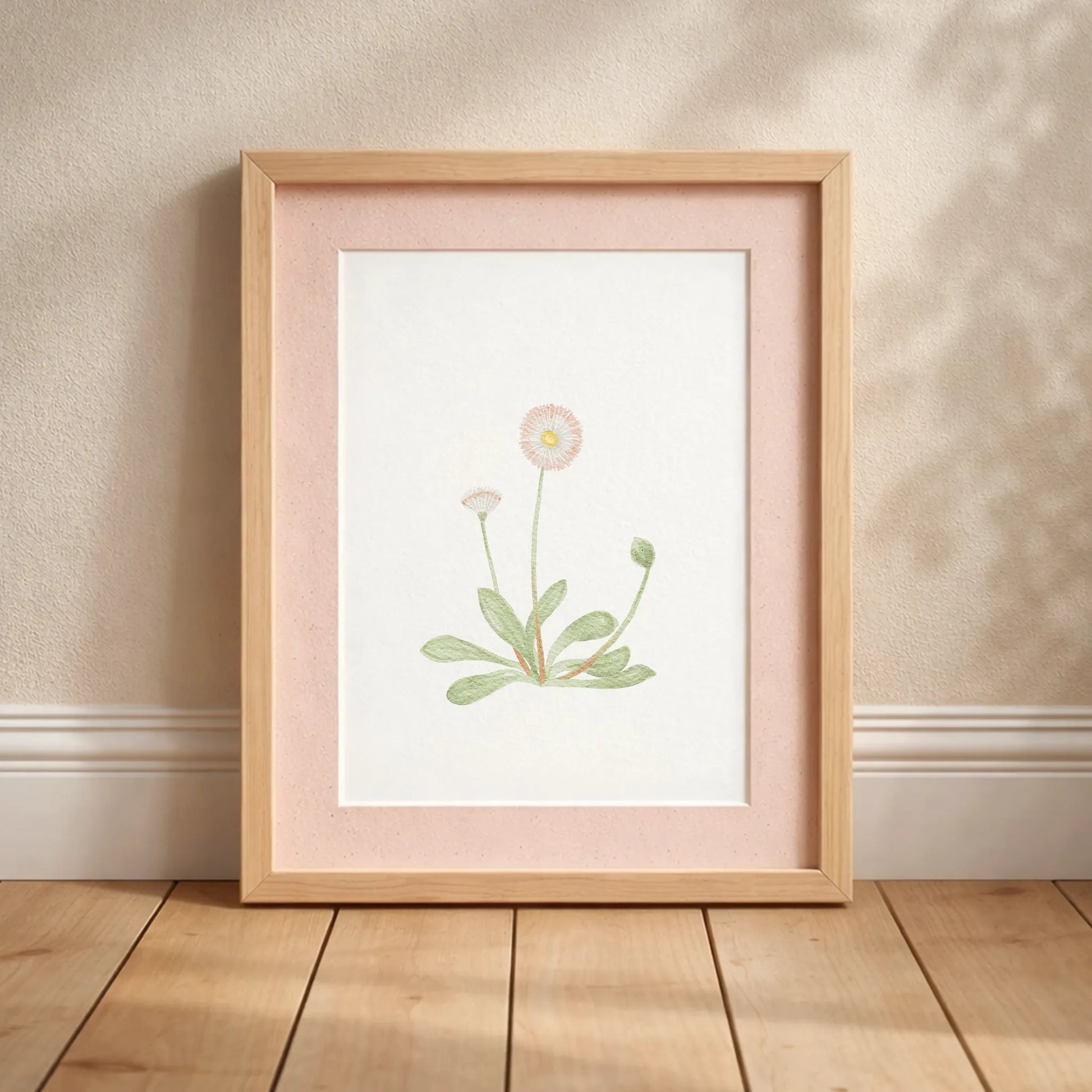 Kinderposter Gänseblümchen | Frühling | DIN A4 Poster Kinderzimmer Spielzimmer Deko Wandgestaltung Aquarell P1524K0326D4