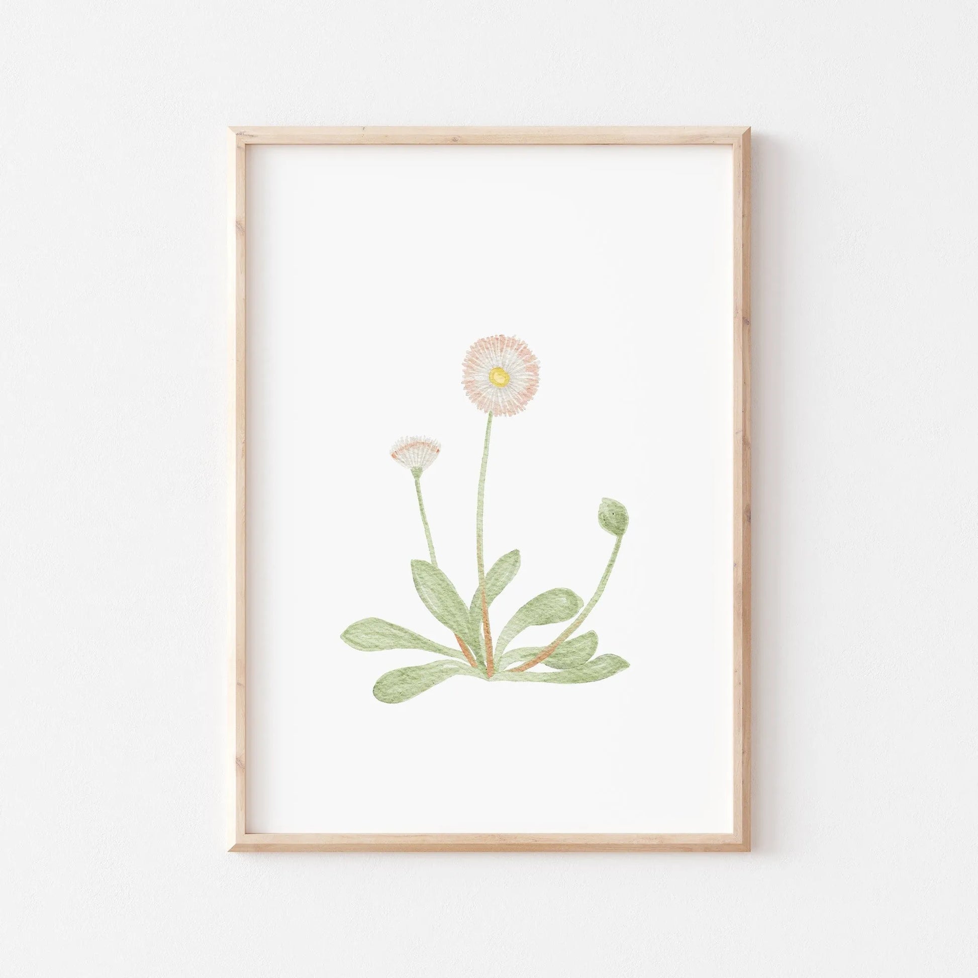 Kinderposter Gänseblümchen | Frühling | DIN A4 Poster Kinderzimmer Spielzimmer Deko Wandgestaltung Aquarell P1524K0326D4