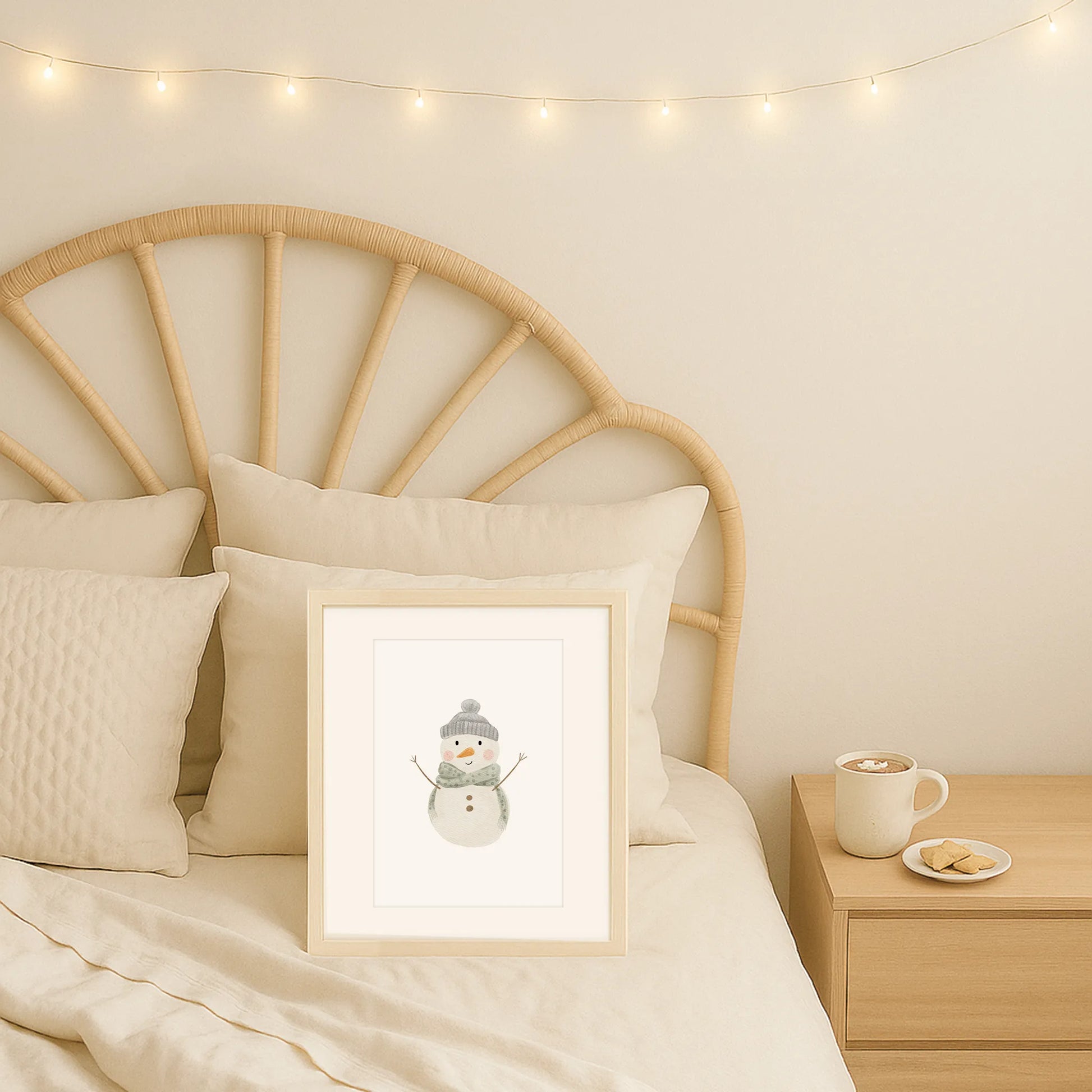 Kinderposter Schneemann | Weihnachten | DIN A4 Deko Kinderzimmer Spielzimmer Wandgestaltung Poster Aquarell P4324K03811