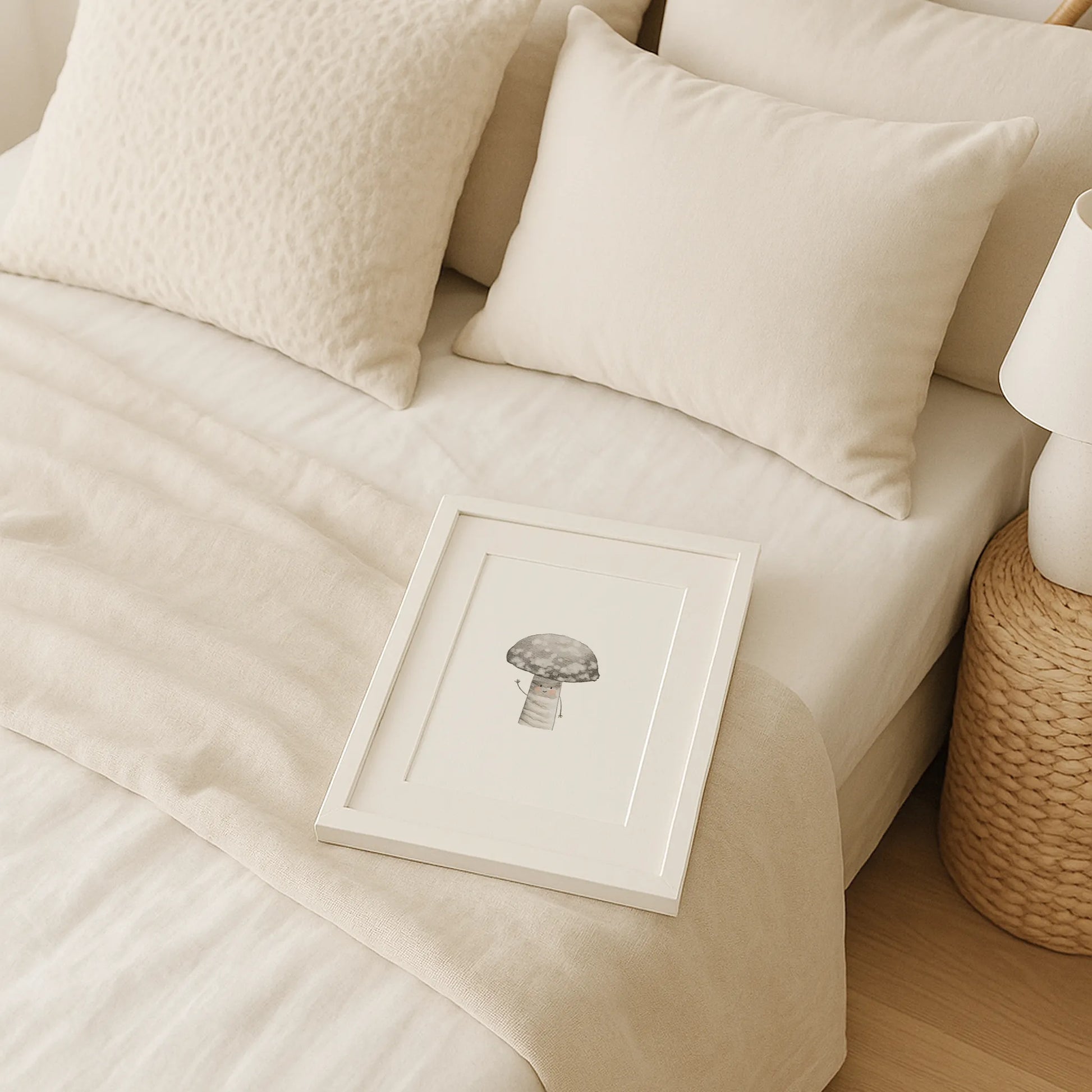 Kinderposter Grauer Pilz | Herbst | DIN A4 Naturposter Wandgestaltung Kinderzimmer Spielzimmer P5124K0449