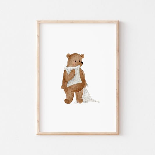 Poster 'Schnuffelbär' | Kinderzimmer Deko | DIN A4 - P5124K0454