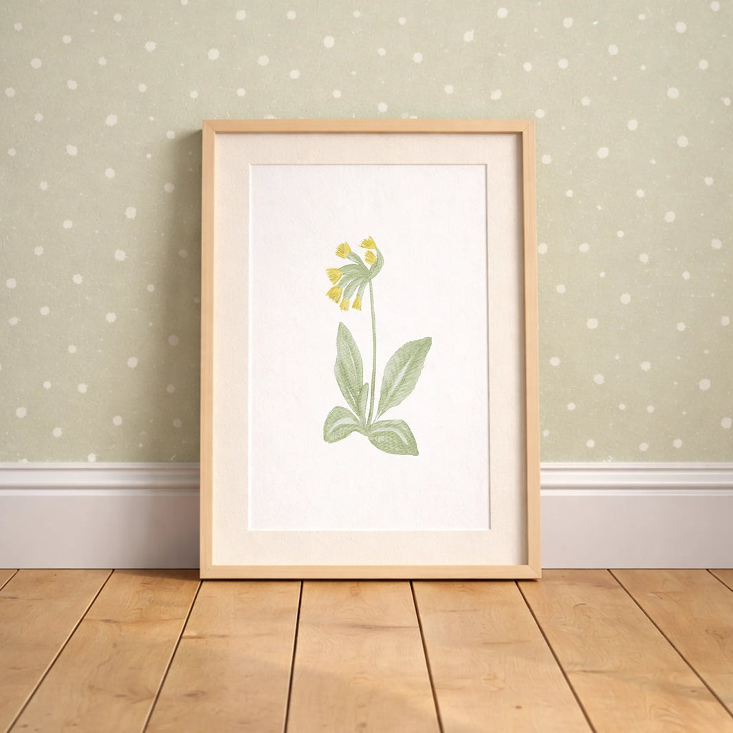 Kinderposter Schlüsselblume | Frühling | DIN A4 Kinderzimmer Deko Wandgestaltung Blumen P5224K0465