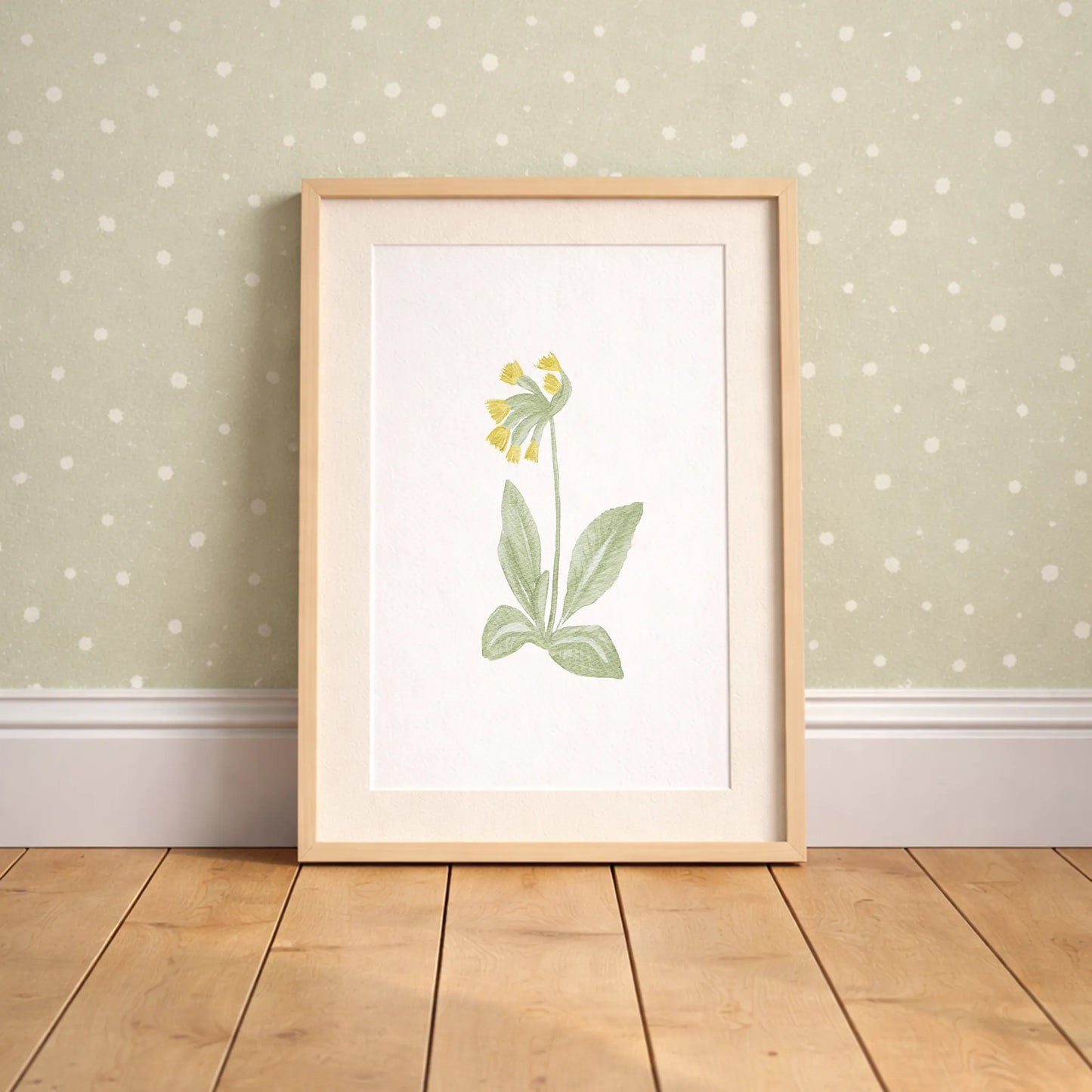 Kinderposter Schlüsselblume | Frühling | DIN A4 Kinderzimmer Deko Wandgestaltung Blumen P5224K0465