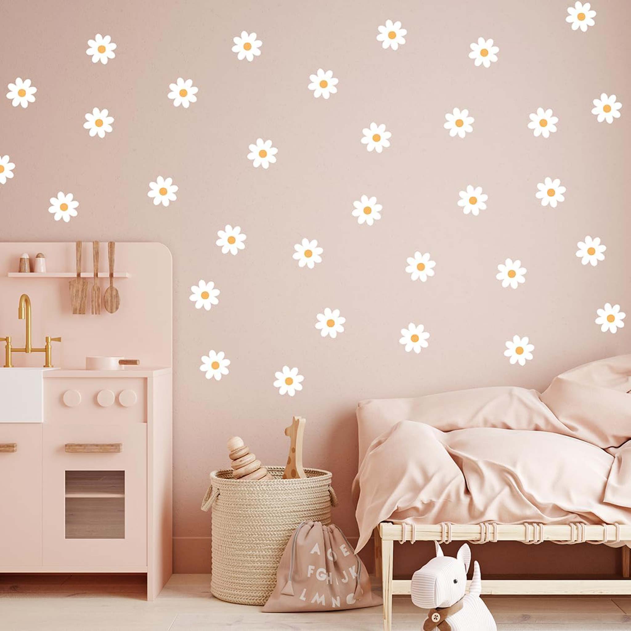 Blumen Gänseblümchen Wandtattoos Aufkleber für die Wand zur einfachen Verschönerung und Wandgestaltung von KInderzimmern