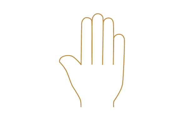 Piktogramm Hand - Symbol für Handarbeit