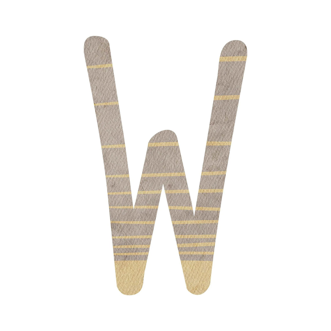 Kotenkram Bügelbild Buchstabe W - 1 | Höhe 5 cm | DTF Transfer B0825K0554