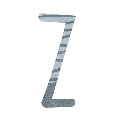 Kotenkram Bügelbild Buchstabe Z - 2 | Höhe 5 cm | DTF Transfer B0825K0564