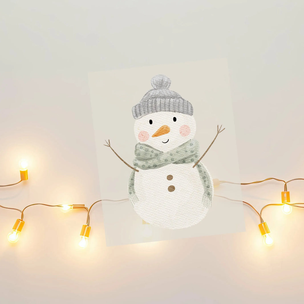 Kotenkram Bügelbild 'Schneemann' | 7 x 9 cm | Aquarell - Stil B4324K0399