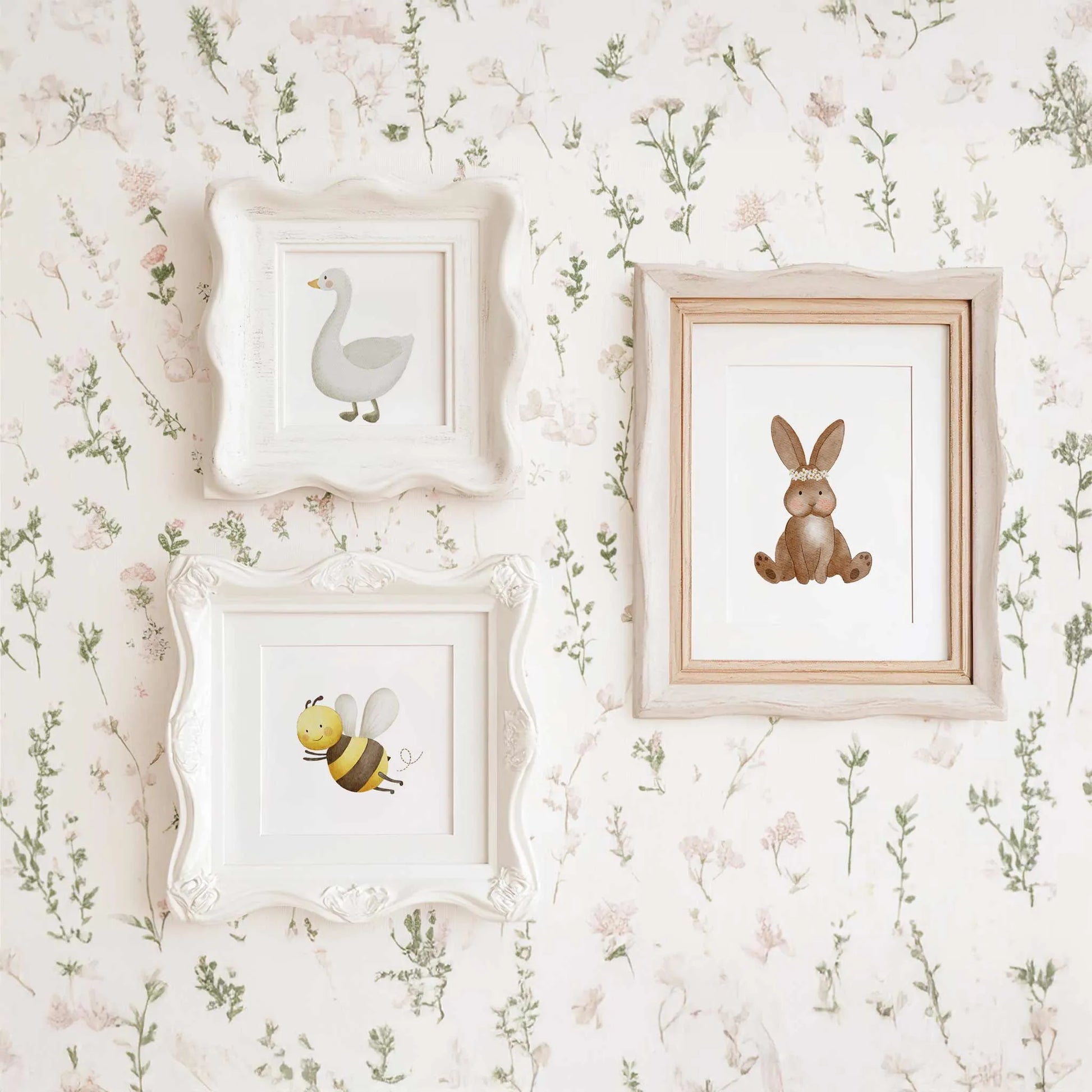 Kotenkram Geburtskarte 'Hase mit Blumenkranz' | Mädchen | DIN A6 | Aquarell K0125K0483