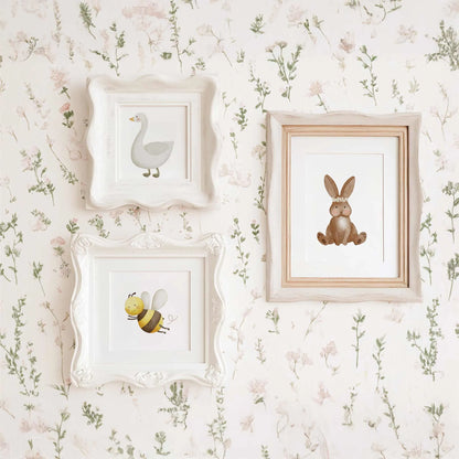 Kotenkram Geburtskarte 'Hase mit Blumenkranz' | Mädchen | DIN A6 | Aquarell K0125K0483