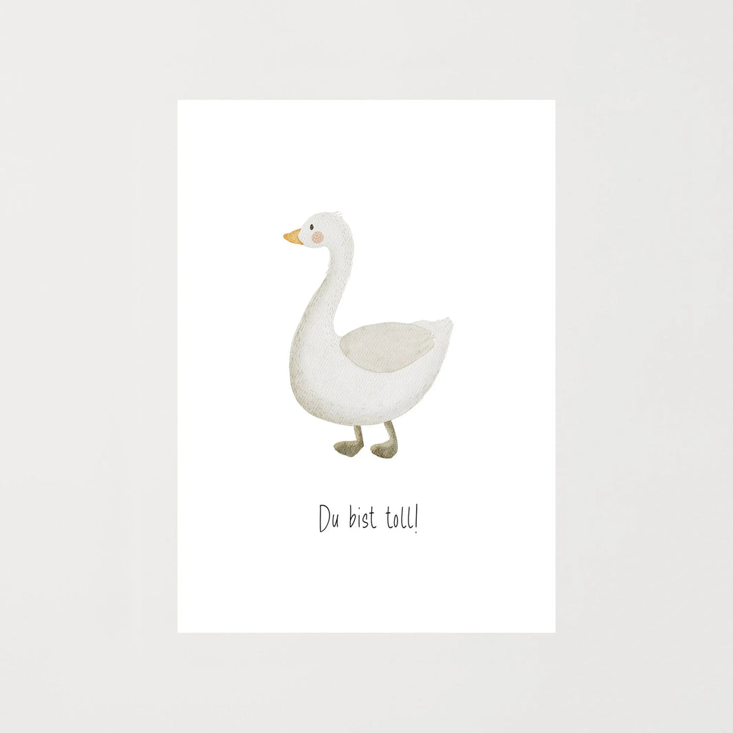 Kotenkram Grußkarte 'Gans' | DIN A6 | Aquarell K0125K0486