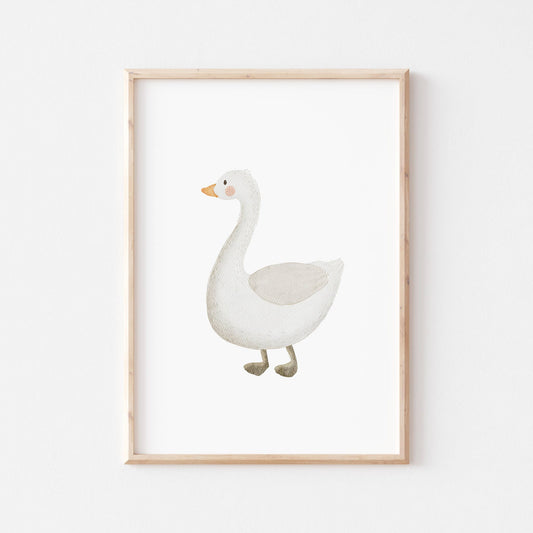 Kotenkram Poster 'Gans' | Kinderzimmer Deko | DIN A4 P0125K043