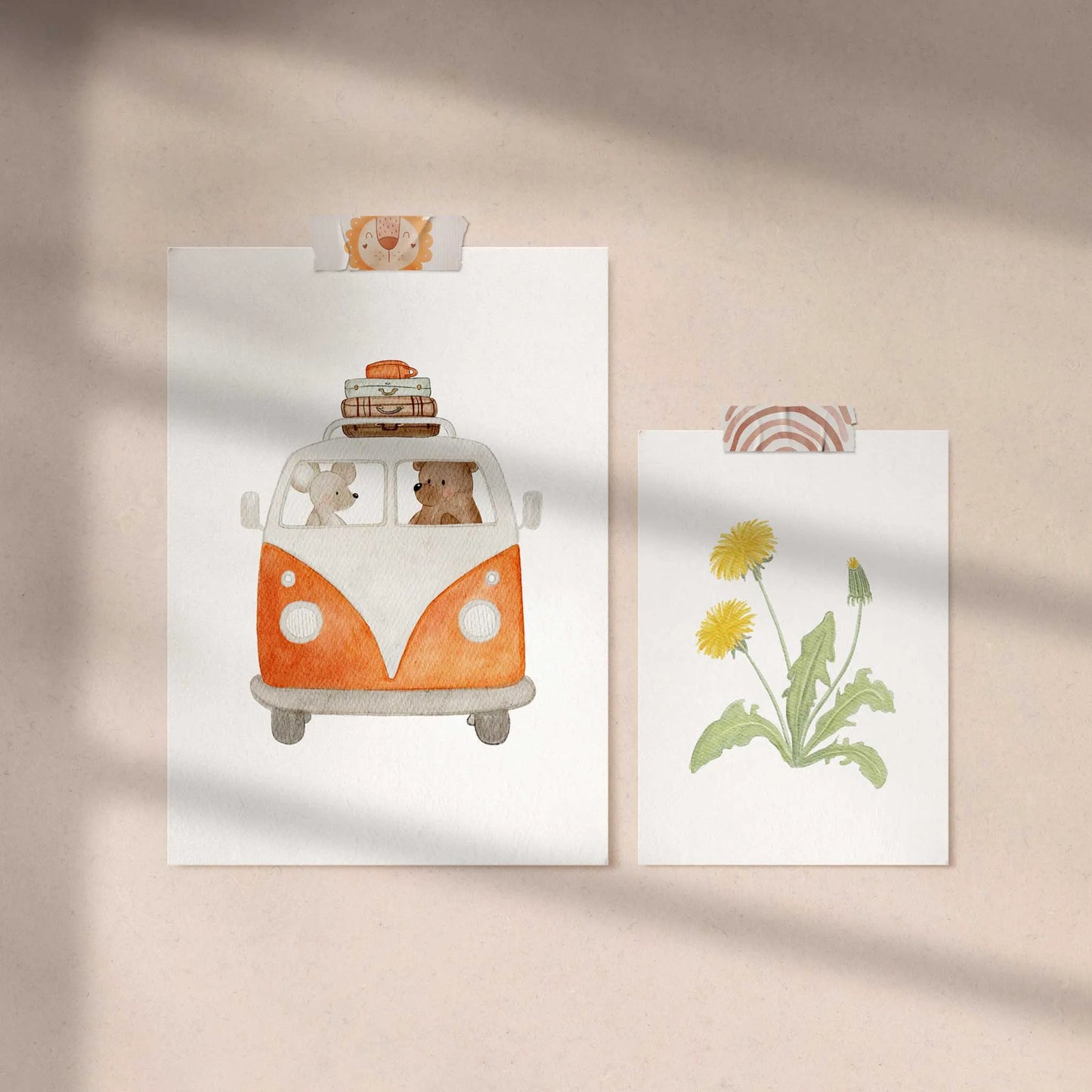 Kotenkram Poster Retro - Bus 'Bulli' | Kinderzimmer Deko | DIN A4 P1524K0328DI4RO