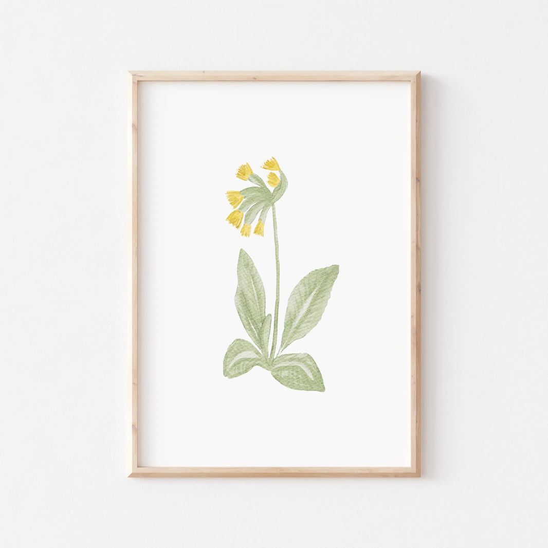 Kinderposter Schlüsselblume | Frühling | DIN A4 Kinderzimmer Deko Wandgestaltung Blumen P5224K0465