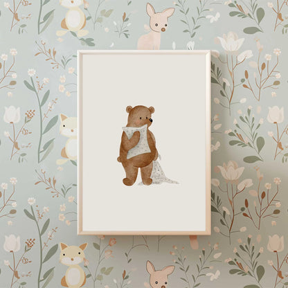Kotenkram Poster 'Schnuffelbär' | Kinderzimmer Deko | DIN A4 P5124K0454
