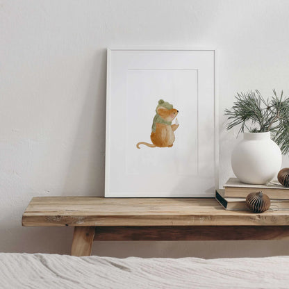 Kotenkram Poster 'Winter - Maus' | Kinderzimmer Deko | DIN A4 DIN A4 (210 x 297 mm) P4324K038315