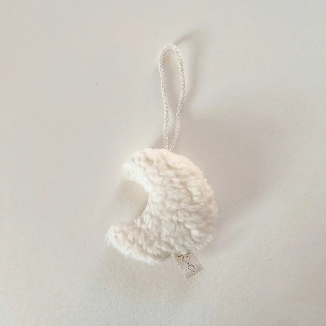 Kotenkram Schnullerhalter Mond | Teddyplüsch cremeweiß | Baby S4222K0210