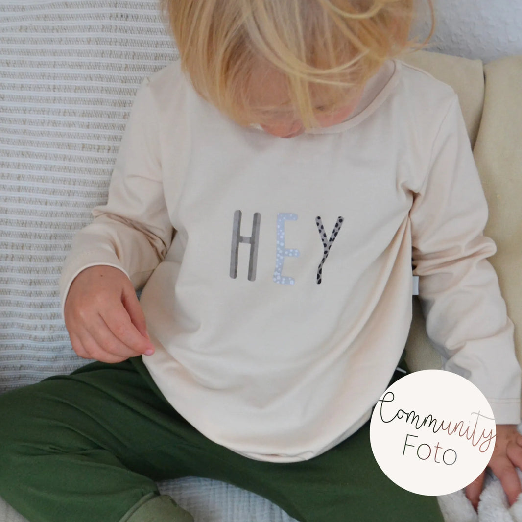 Bügelbild-Set „HEY“ | Buchstaben im Aquarellstil B4125K0555 UGC bild instagram @lekids_handmade