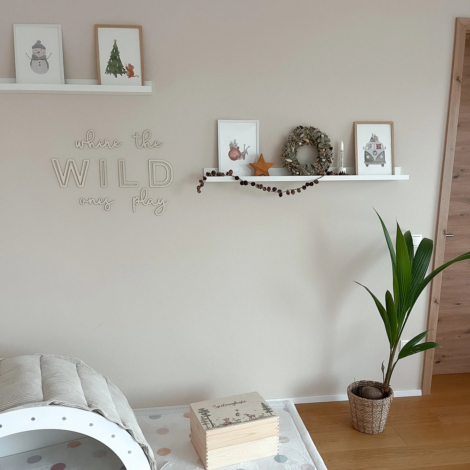 Weihnachtliche Poster für Kinder im Aquarell-Stil Din A4 Hochformat