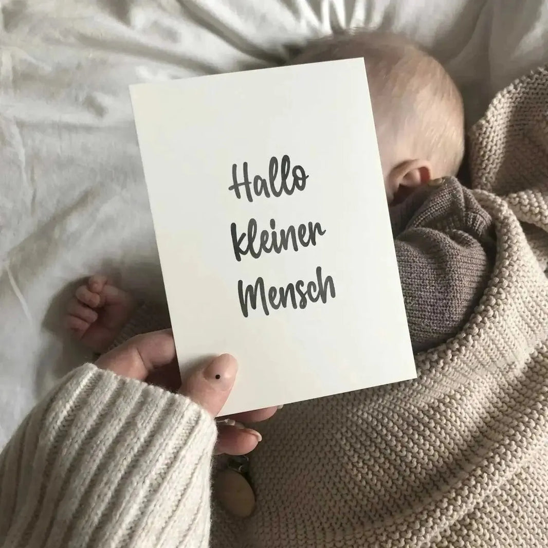 Kotenkram Karte zur Geburt 'Hallo' | DIN A6 | Unisex Z0122K0177