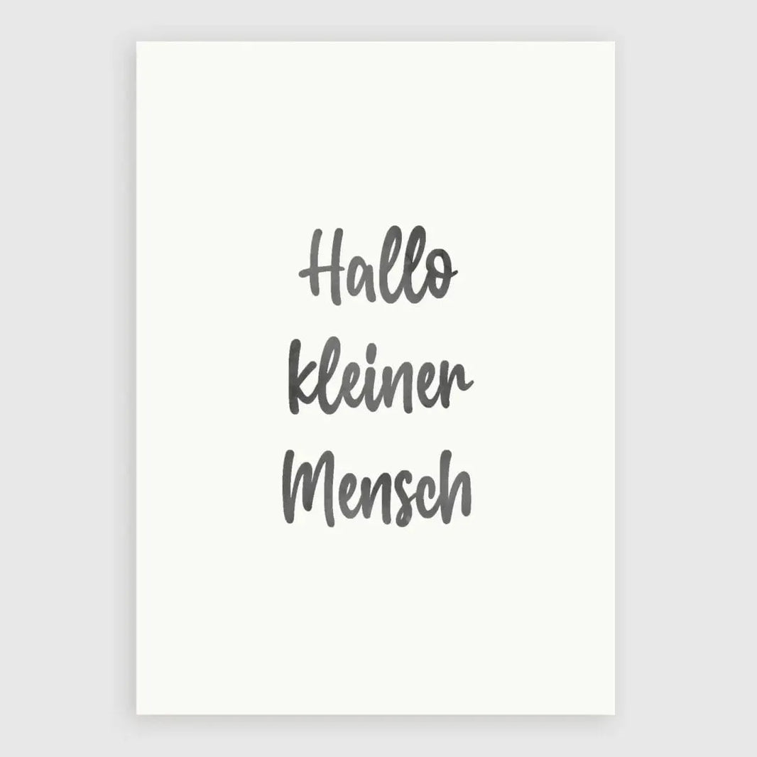 Kotenkram Karte zur Geburt 'Hallo' | DIN A6 | Unisex Z0122K0177