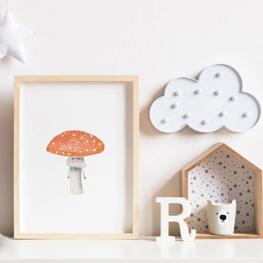 Kotenkram Poster 'Fliegenpilz' | Kinderzimmer Deko | DIN A4 (210 x 297 mm) P1424K0320D4