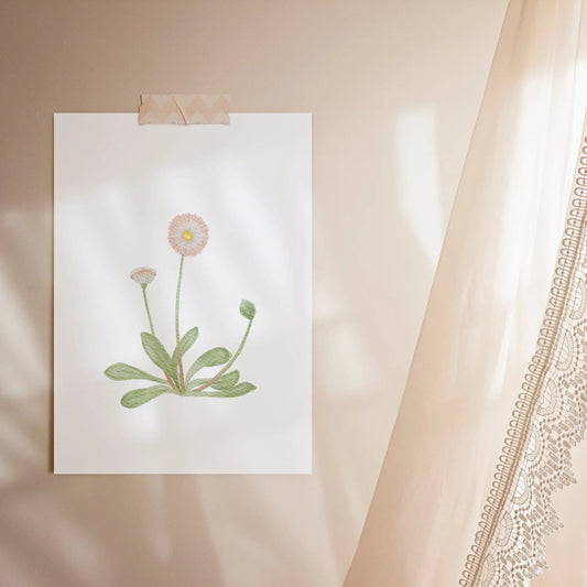 Kotenkram Poster 'Gänseblümchen' | Kinderzimmer Deko | DIN A4 (210 x 297 mm) P1524K0326D4