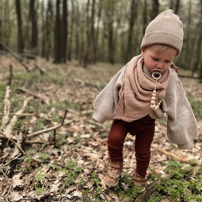 Kotenkram Schnullerkette Holz ohne Namen | Beige | Unisex S1623K0235