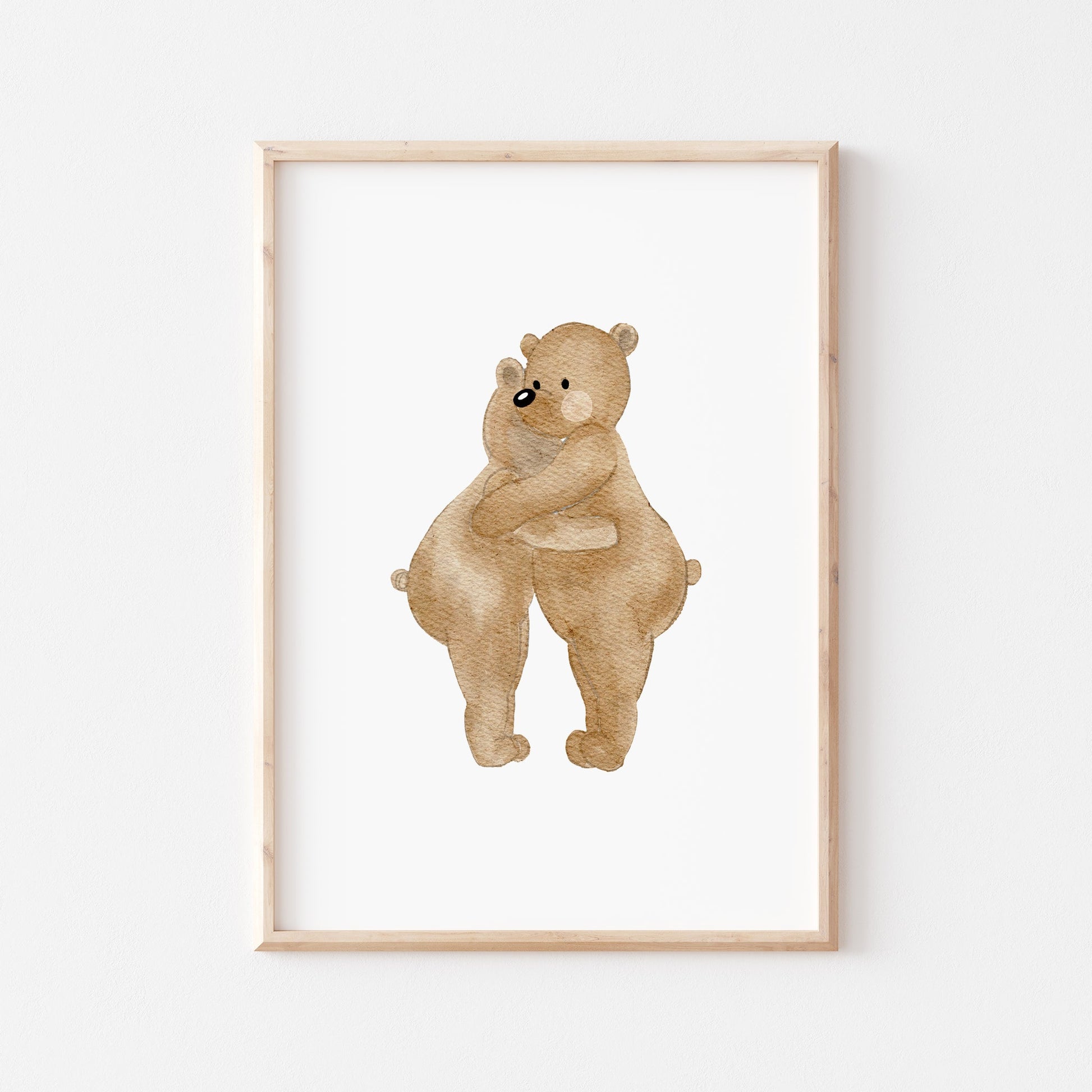 Poster 'Bären-Umarmung' | Kinderzimmer Deko | DIN A4 oder A5 Poster Kotenkram DIN A4 (210 x 297 mm)