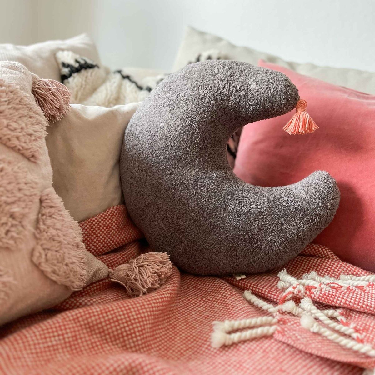 Mondkissen Frottee grau | Dekoration Babyzimmer Mondkissen Kotenkram