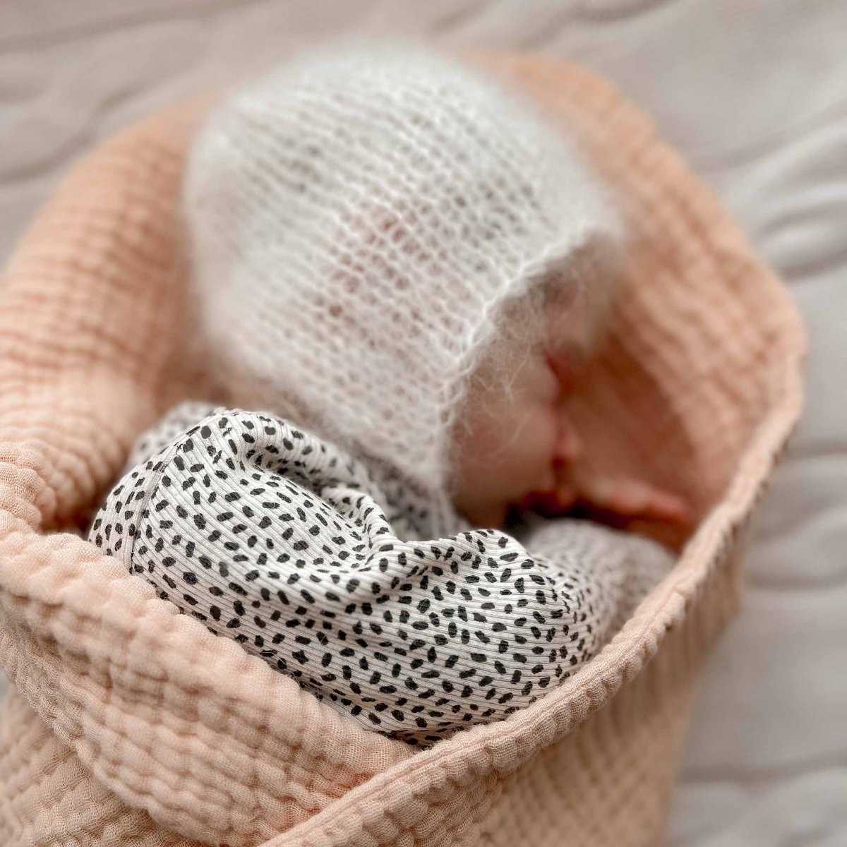 Musselintuch Baby | 2 Größen | Puderrosa 