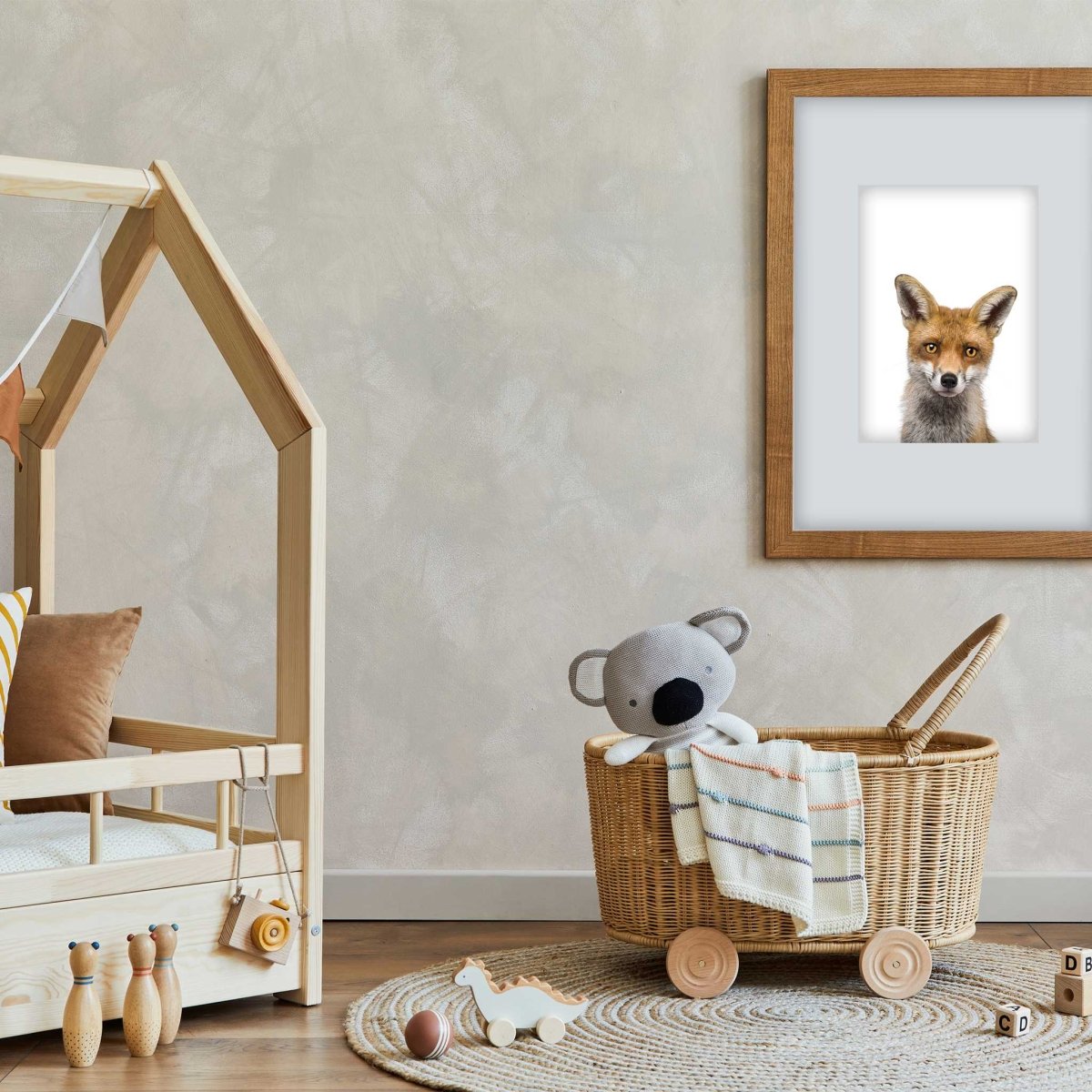 Tierposter Fuchs | Kinderzimmer Dekoration | DIN A4 | einzeln Poster A4 Kotenkram
