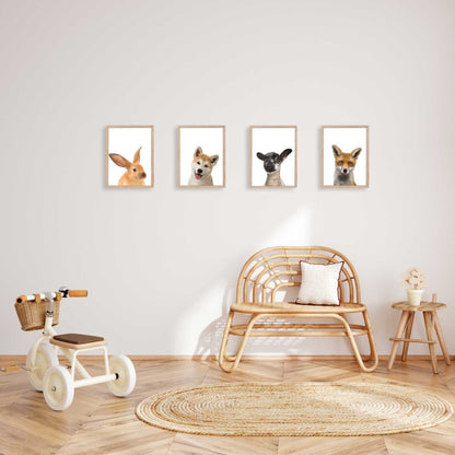 Tierposter Hase | Kinderzimmer Dekoration | DIN A4 | einzeln Poster A4 Kotenkram